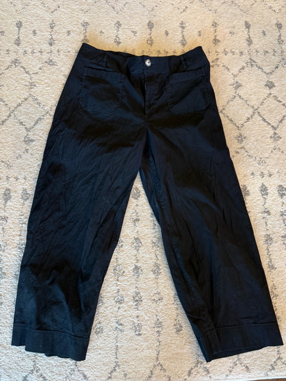 Maeve Black Colette Full Length Wide-Leg Pants - Picture 3 of 5